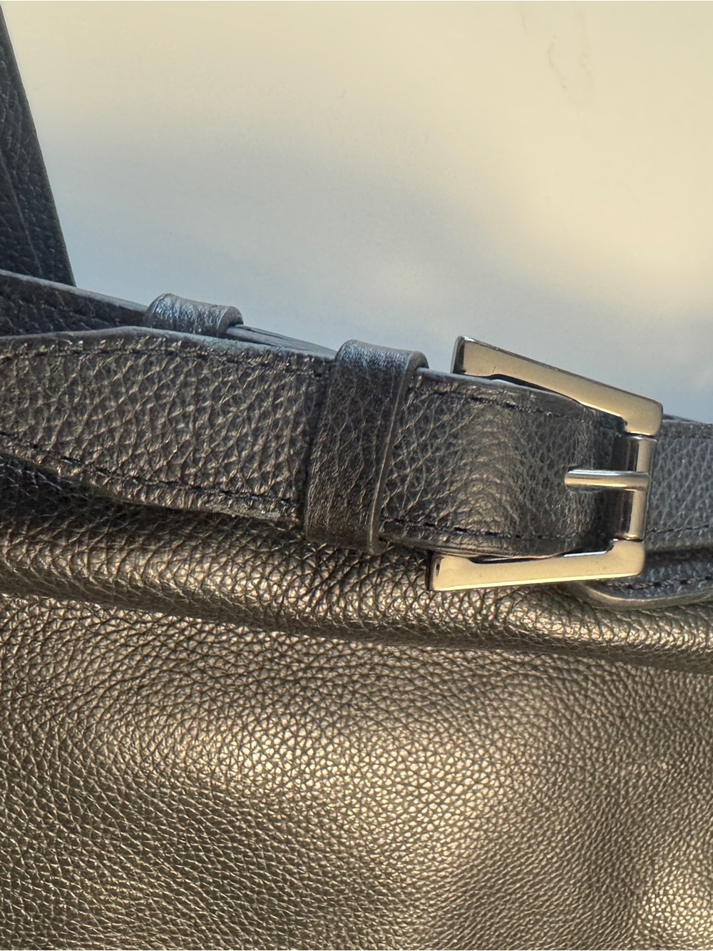 Authentic Botkier Chelsea convertible Hobo Backpack, sleek black pebble leather - Picture 14 of 16